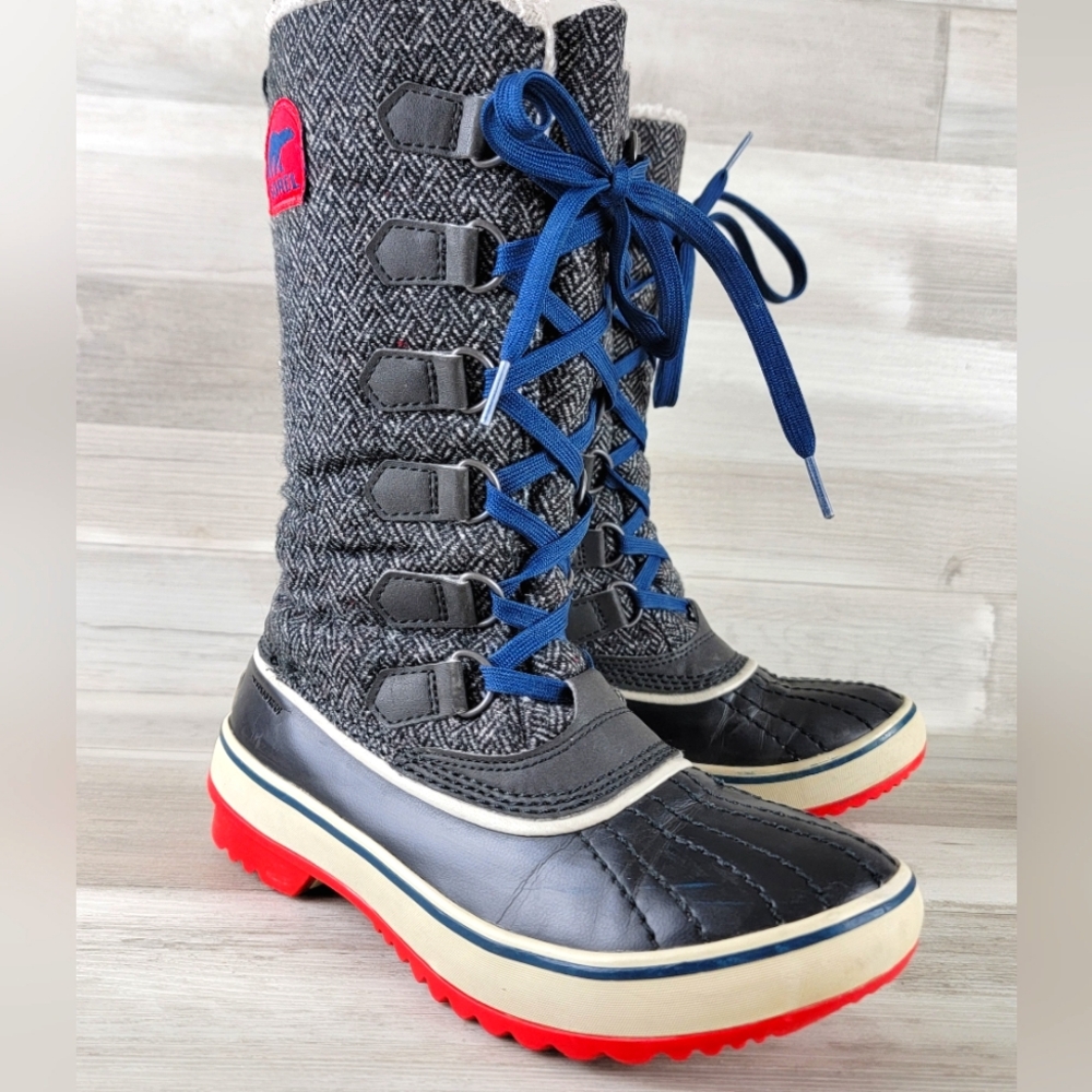 Sorel Women's Winter Boots - Gray and Blue (fits like size 5.5)